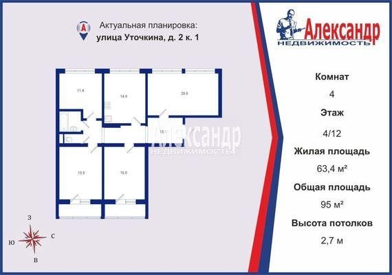 Продажа квартиры Уточкина, 2к1