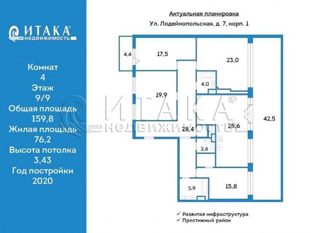 Продажа квартиры Лодейнопольская, 7 к. 1