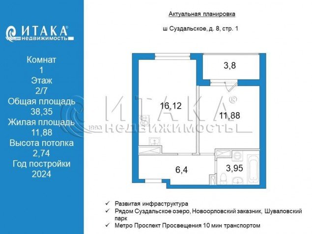 Продажа квартиры Суздальское, 8 пар. 1
