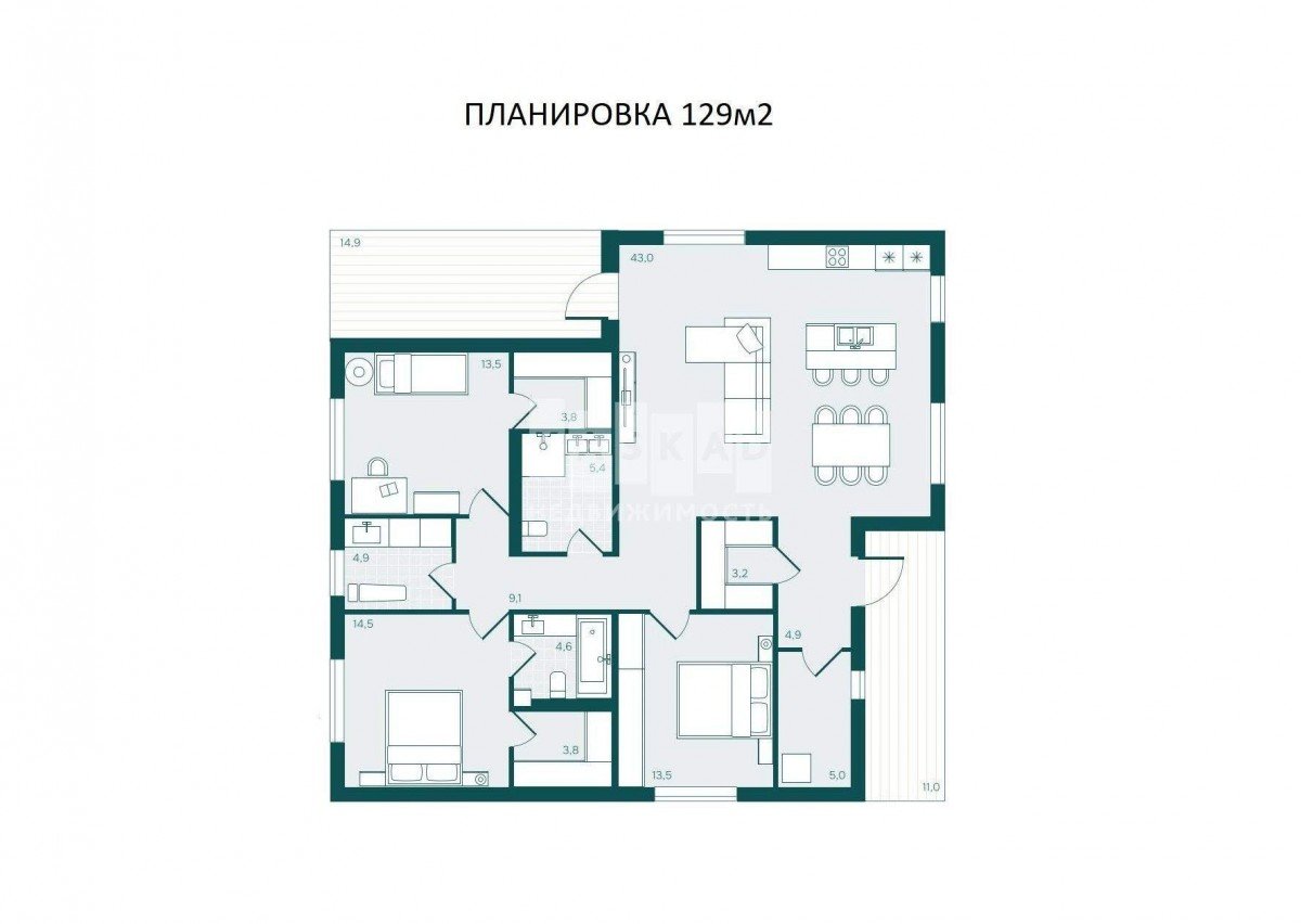 Продажа загородного дома Дмитров, Селевкино, Лесное НП. Стоимость 18 790  тыс.р. Площадь 155 м?.