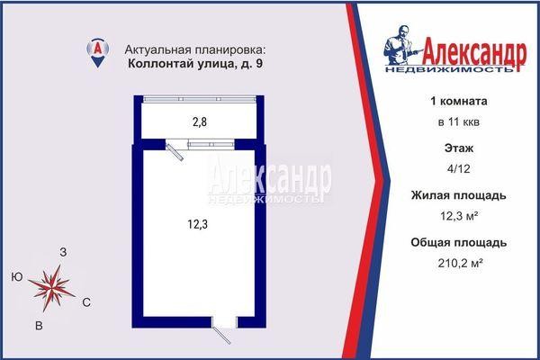 Продажа комнаты Коллонтай, 9